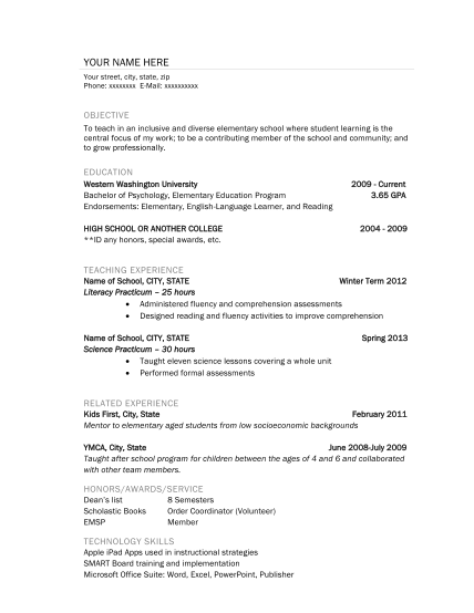49108038-chronological-resume-traditional-design-woodring-college-of-wce-wwu