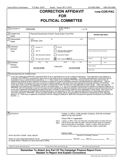 49113494-box-12070-austin-texas-78711-2070-512463-5800-correction-affidavit-for-political-committee-1-account-2-00055458-page-form-1-800-325-8506-cor-pac-1-of-10-3-committee-name-planned-parenthood-of-north-texas-action-fund-pac-4-treasurer