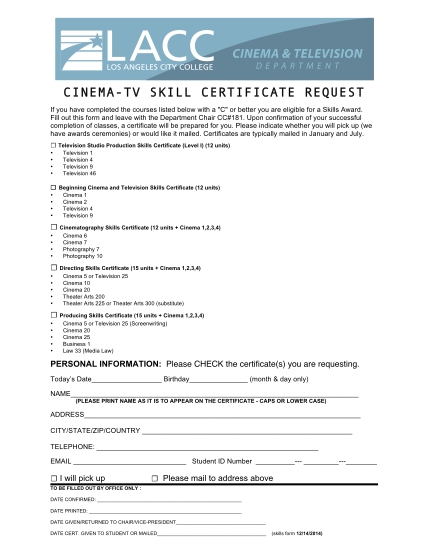 491411590-cinema-tv-skill-certificate-request-wilshire-lacitycollege