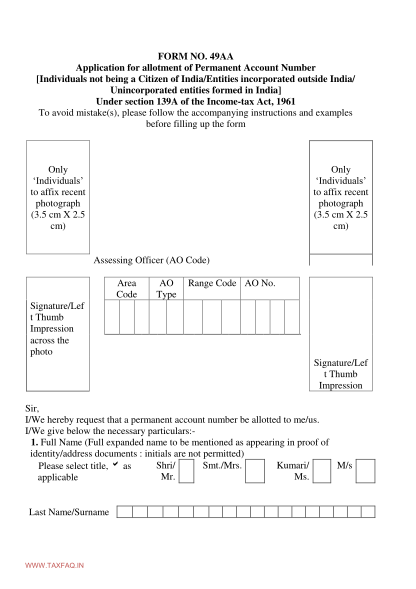 491510434-form-no-49aa-application-for-allotment-of-permanent