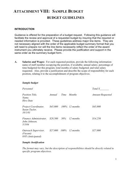 495523121-budget-guidelines-attachment-viii-sample-budget