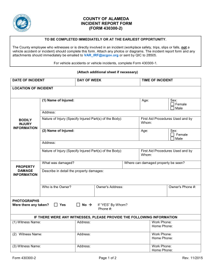 495849020-county-of-alameda-incident-report-form-form-430300-2-acgov