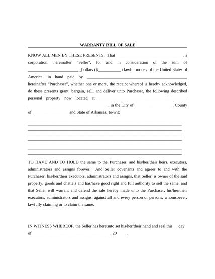 497296551-bill-of-sale-with-warranty-for-corporate-seller-arkansas