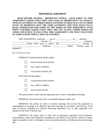 497304264-hawaii-prenuptial-premarital-agreement-with-financial-statements-hawaii