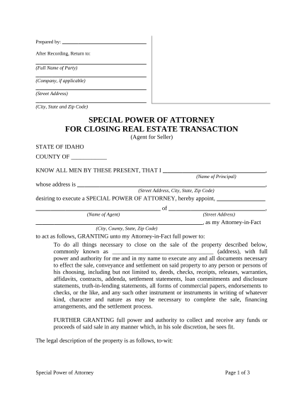 497305867-special-or-limited-power-of-attorney-for-real-estate-sales-transaction-by-seller-idaho