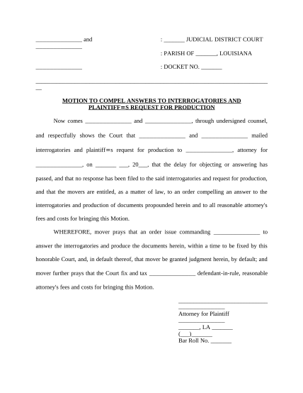 497308698-motion-to-compel-answers-to-interrogatories-and-plaintiffs-request-for-production-louisiana