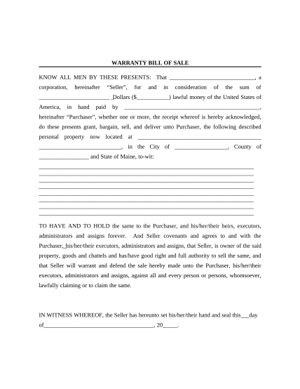 497310918-bill-of-sale-with-warranty-for-corporate-seller-maine