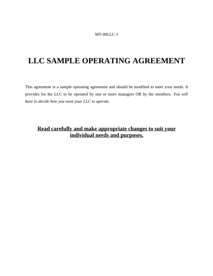 497316075-limited-liability-company-llc-operating-agreement-montana