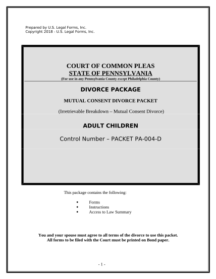 497324309-no-fault-uncontested-agreed-divorce-package-for-dissolution-of-marriage-with-adult-children-and-with-or-without-property-and-debts-pennsylvania