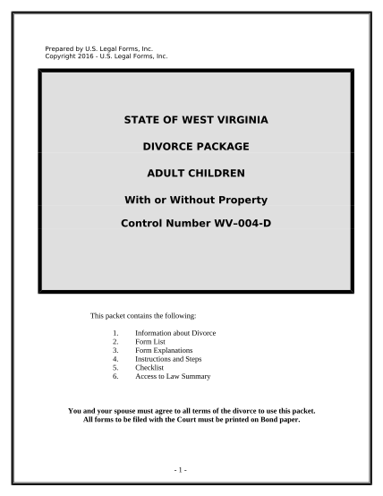 497431483-no-fault-uncontested-agreed-divorce-package-for-dissolution-of-marriage-with-adult-children-and-with-or-without-property-and-debts-west-virginia