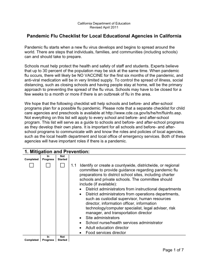 49873852-pandemic-flu-checklist-for-california-schools-health-services-school-nursing-ca-dept-of-education-pandemic-flu-checklist-for-local-educational-agencies-in-california
