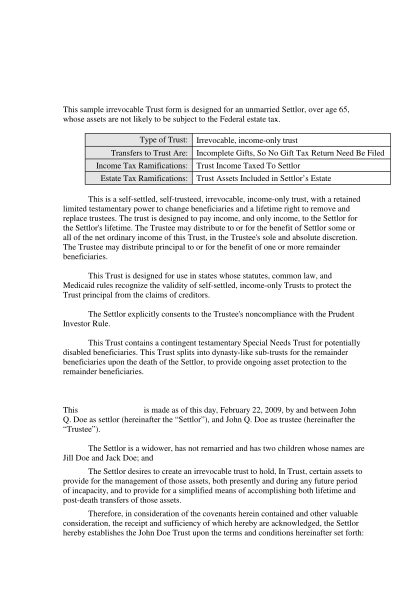 14 Irrevocable Living Trust Pdf Free To Edit Download And Print Cocodoc 1541