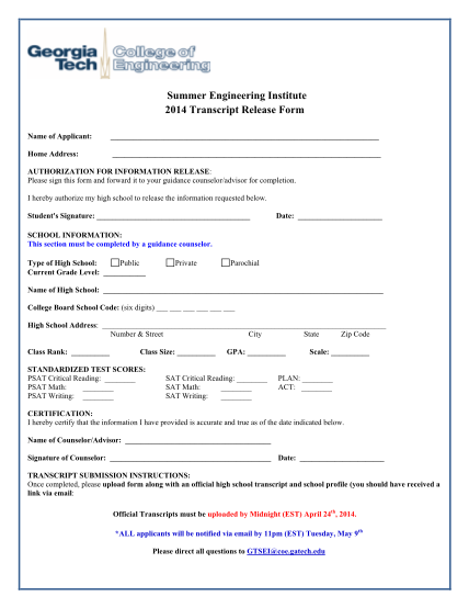 501821638-summer-engineering-institute-2014-transcript-release-form-ceed-gatech