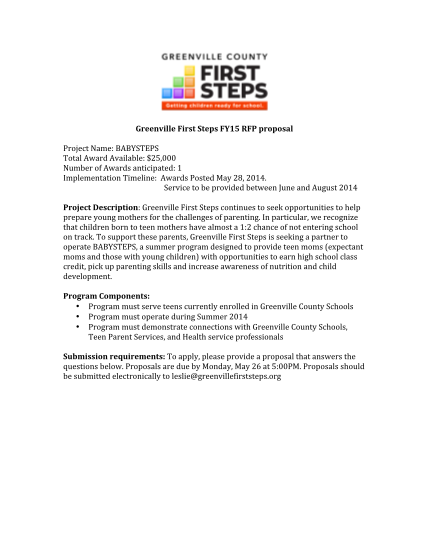 501854045-greenville-first-steps-fy15-rfp-proposal-project-name-greenvillefirststeps