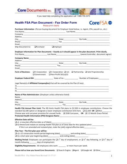 50326547-health-fsa-fax-order-form-core-documents-inc
