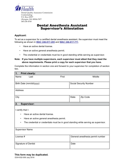 505250987-dental-anesthesia-assistant-supervisor-s-attestation-a-one-page-form-that-that-applicants-supervisor-must-complete-attesting-that-they-meet-the-requirements-to-act-as-a-supervisor-for-a-certified-dental-anesthesia-assistant-the-doh-wa