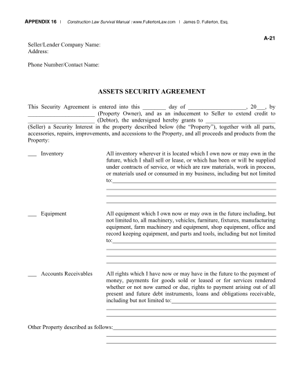 506155289-assets-security-agreement-sample-assets-security-agreement