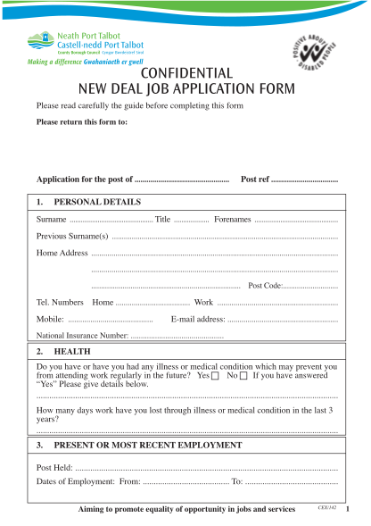 Medical Employment Application Template 9379