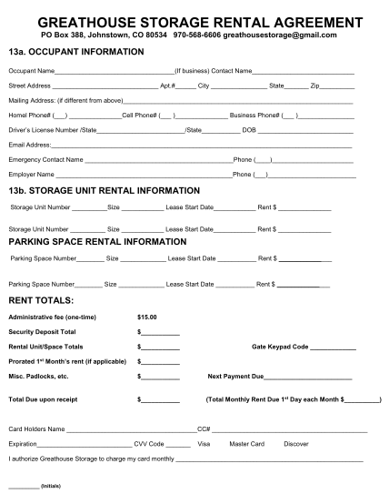71 garage storage lease agreement form free page 5 free