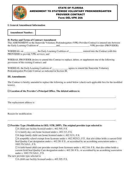 507916129-form-oel-vpk-20a-amendment-to-statewide-vpk-provider-contract