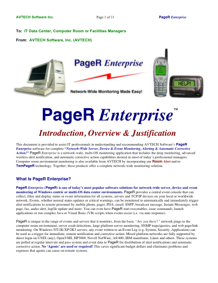 50835685-pager-enterprise-introduction-overview-justification-avtechs-pager-enterprise-provides-network-wide-server-device-event-environment-monitoring