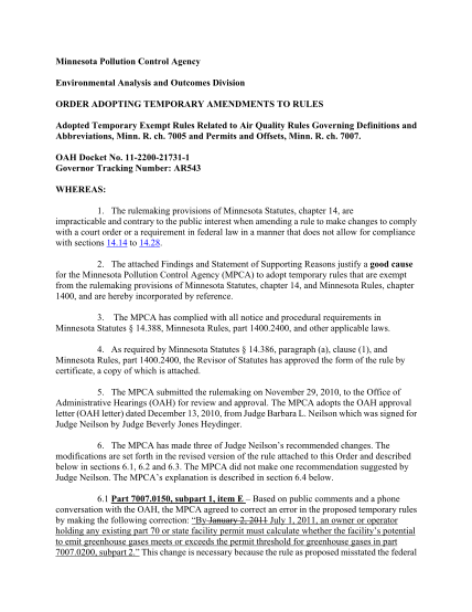 509553718-order-adopting-temporary-amendments-to-rules-adopted-temporary-exempt-rules-related-to-the-air-quality-rules-governing-greenhouse-gases-also-known-as-the-tailoring-rule-pca-state-mn