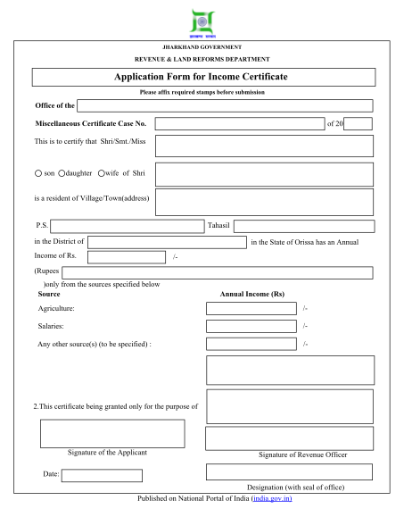 50962539-fillable-jharkhand-electronic-income-certificate-sample-form