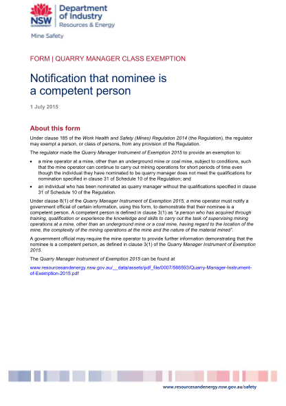 510991984-notification-that-nominee-is-a-competent-person-quarry-manager