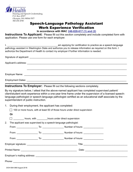512126731-speech-language-pathology-assistant-work-experience-verification-a-one-page-form-that-is-completed-with-the-speech-language-pathologist-license-application-to-verify-work-experience-for-the-applicant-doh-wa