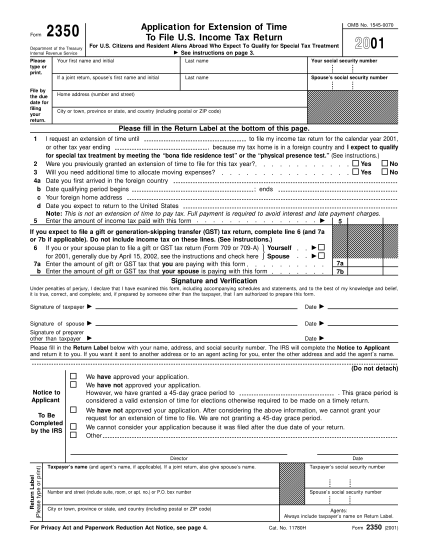 512422559-2001-form-2350-application-for-extension-of-time-to-file-us-income-tax-return