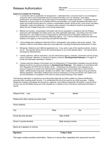 15 background check authorization form washington state - Free to Edit,  Download & Print | CocoDoc