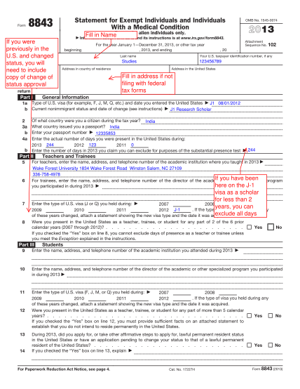 21 form 8843 sample - Free to Edit, Download & Print | CocoDoc