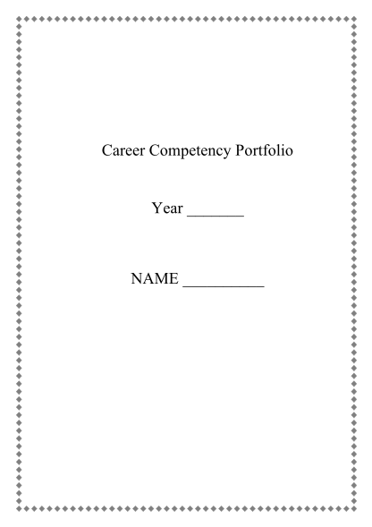 career portfolio examples