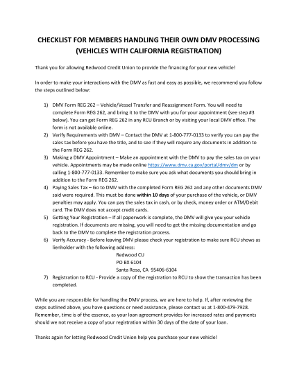 516528255-checklist-for-members-handling-their-own-dmv-processing-vehicles