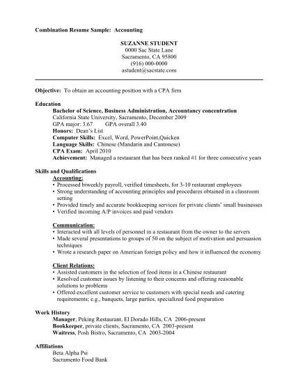 17 combination resume - Free to Edit, Download & Print | CocoDoc