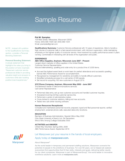 516553019-sample-resume-customer-service-manpower