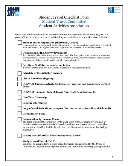 52074769-student-travel-checklist-form-student-travel-committee-student-jjay-cuny