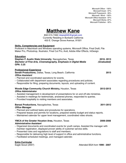 520979128-matt-kane-executive-administrative-assistant-resume