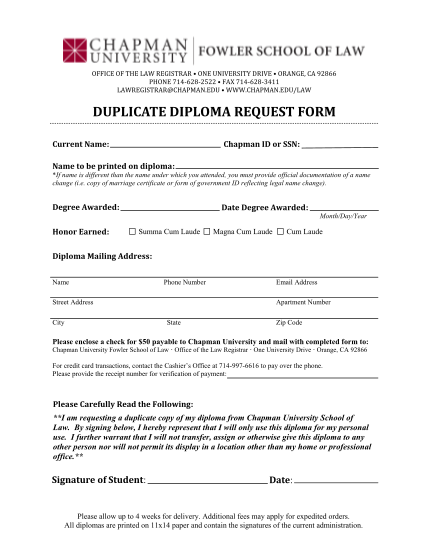 52106619-duplicate-diploma-request-form-chapman-university-chapman