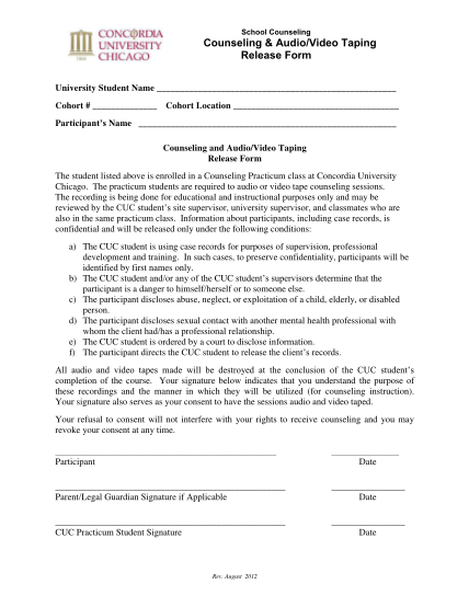 52159130-school-counseling-counseling-amp-audiovideo-taping-release-form-cuchicago