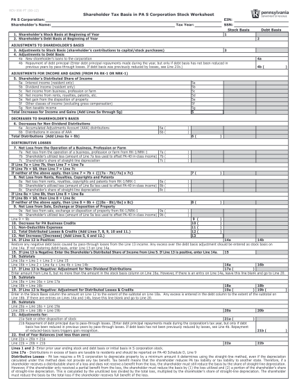 52171067-shareholder-tax-basis-in-pa-s-corporation-stock-worksheet-rev-998-shareholder-tax-basis-in-pa-s-corporation-stock-worksheet-rev-998