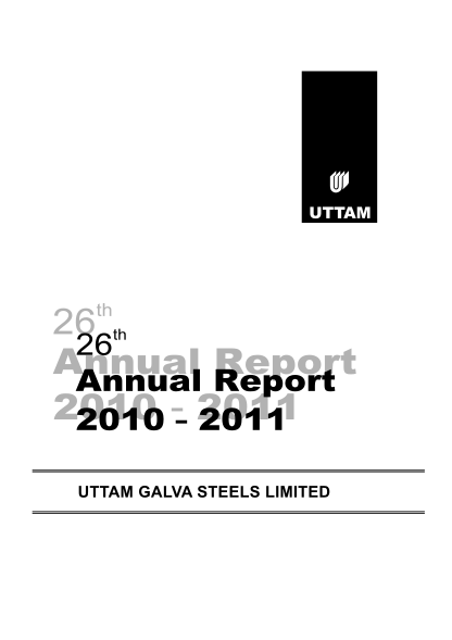 52348137-annual-report-2010-2011-26-th-uttam-galva-steels-limited