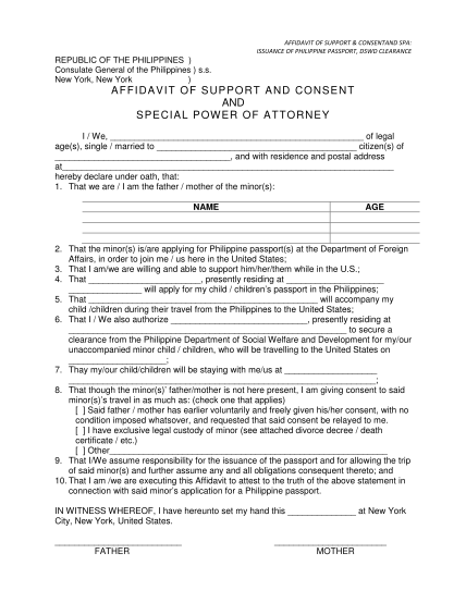 Affidavit Of Support Philippines Fill Out And Sign Printable Pdf Images 4789
