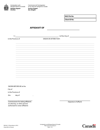 52558864-affidavit-form-immigration-and-refugee-board-of-canada-irb-cisr-gc