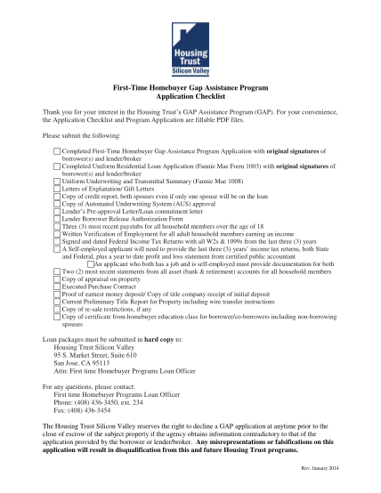 52751396-first-time-homebuyer-gap-assistance-program-application-checklist