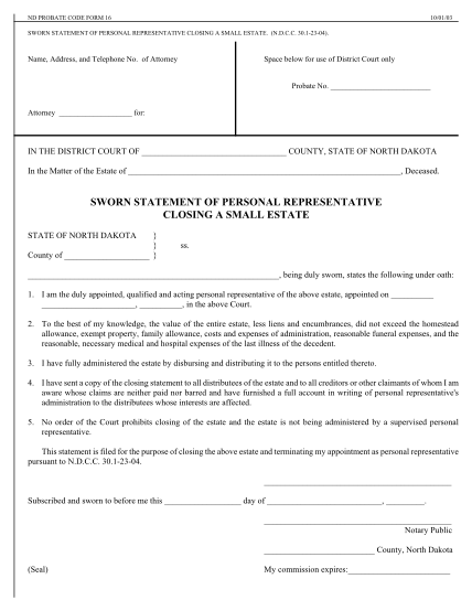 52857880-nd-probate-code-form-16-100103-sworn-statement-of-personal-representative-closing-a-small-estate-ndcourts