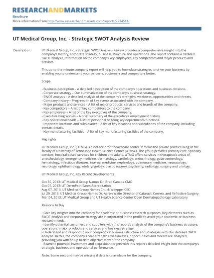52898969-ut-medical-group-inc-strategic-swot-analysis-review