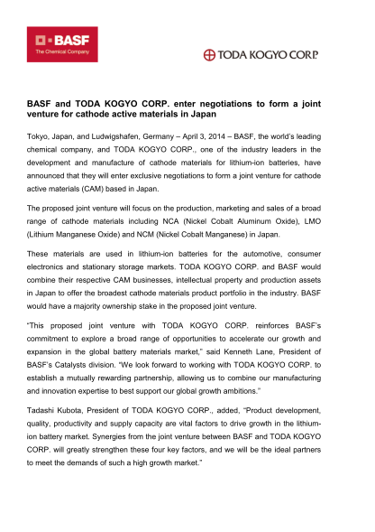 52945977-basf-and-t-odakogyo-corp-enter-negotiations-to-form-a-joint