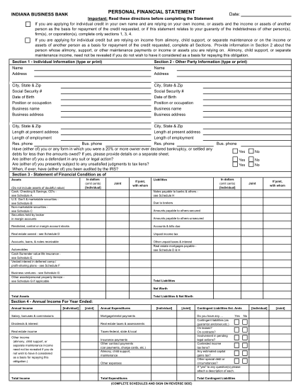 52983008-personal-financial-statement-indiana-business-bank