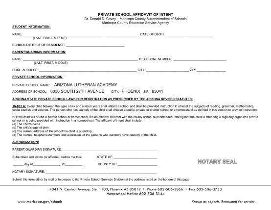 53100440-fillable-maricopa-county-private-school-affidavit-of-intent-form